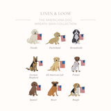 The Americana Dog Personalized Wreath Sash