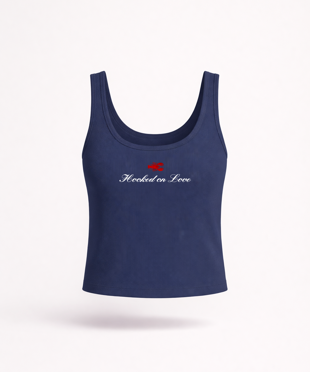 Custom Lobster Ribbed Crop Tank