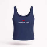 Custom Lobster Ribbed Crop Tank