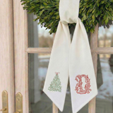 The Holiday Personalized Wreath Sash