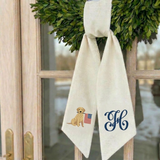 The Americana Dog Personalized Wreath Sash