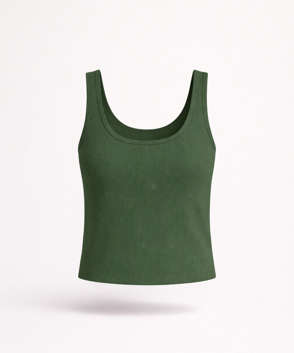 Custom Ribbed Crop Tank