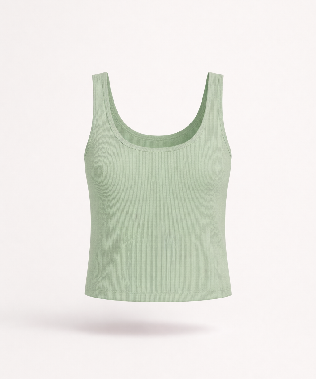 Custom Ribbed Crop Tank