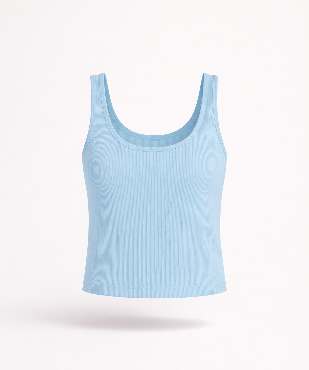 Custom Ribbed Crop Tank