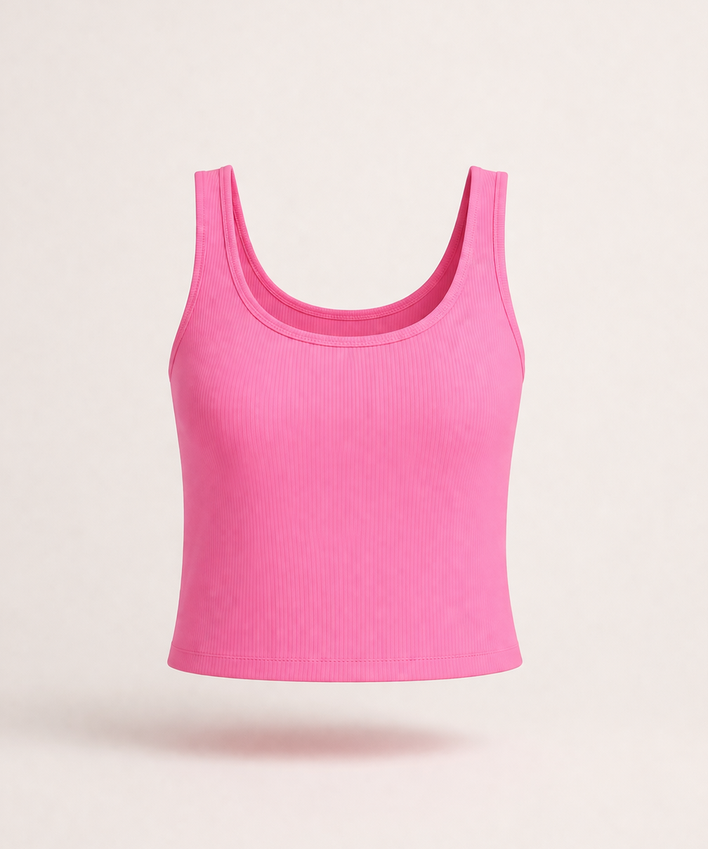 Custom Ribbed Crop Tank