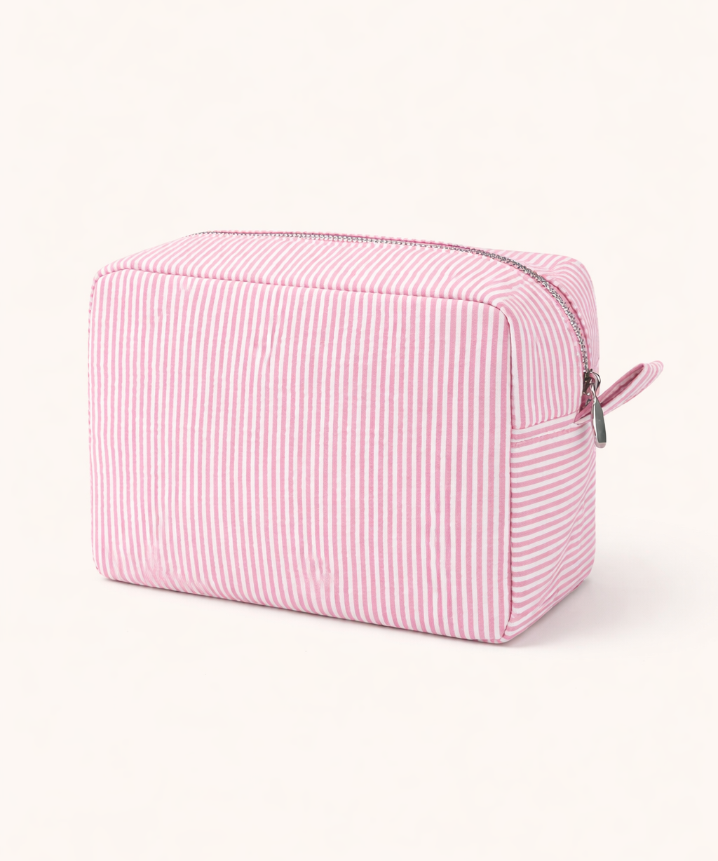 Classic Seersucker Cosmetic Bag