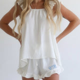 The Bridal Ruffle Pajama Set