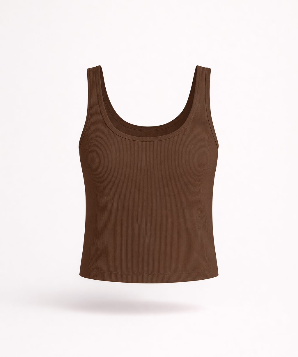Custom Ribbed Crop Tank