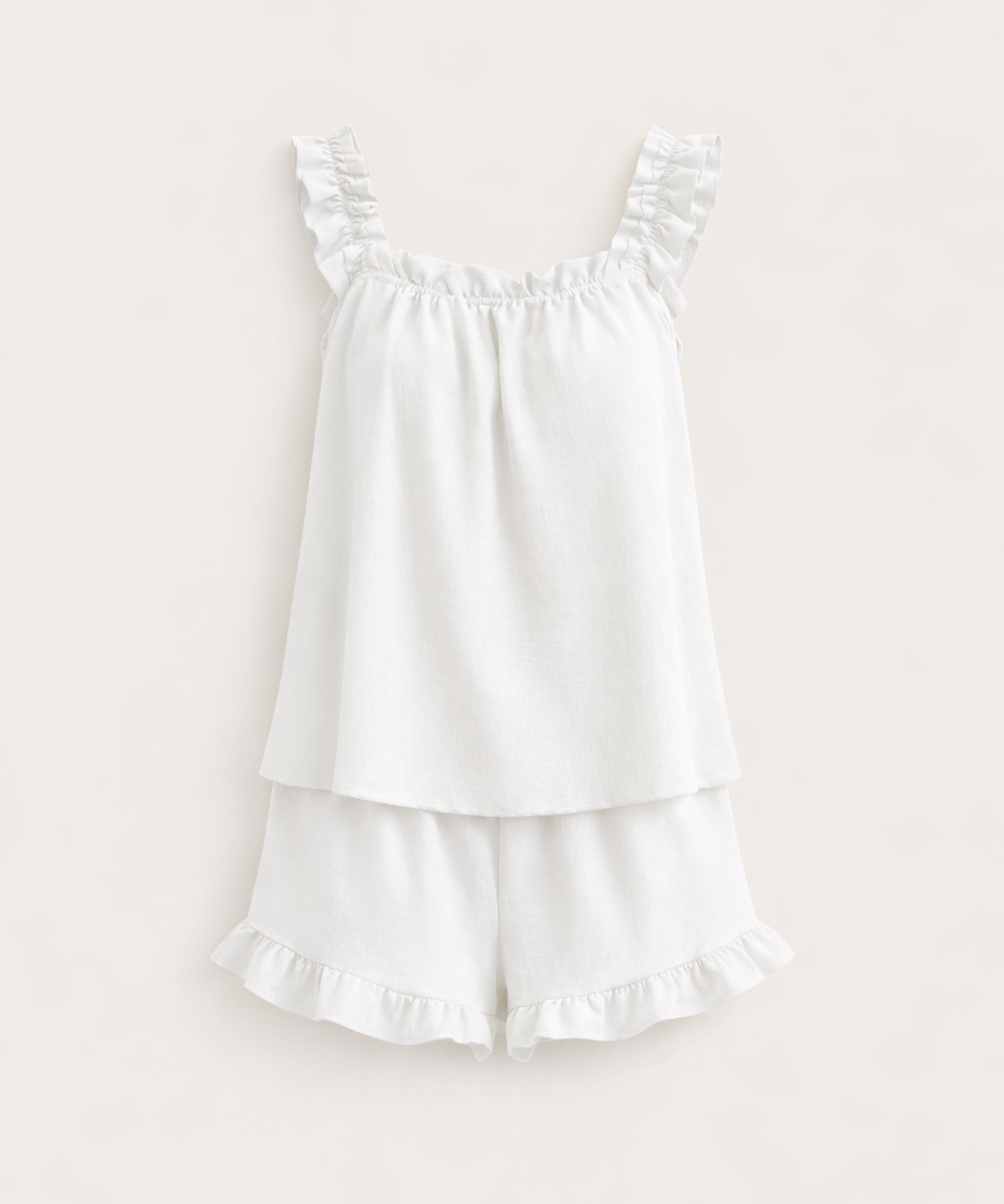 The Bridal Ruffle Pajama Set
