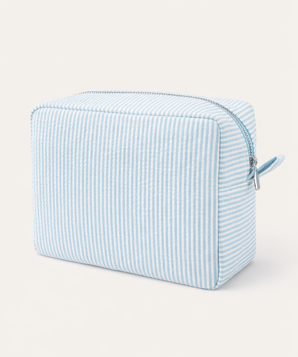 Classic Seersucker Cosmetic Bag