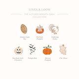 The Autumn Personalized Wreath Sash
